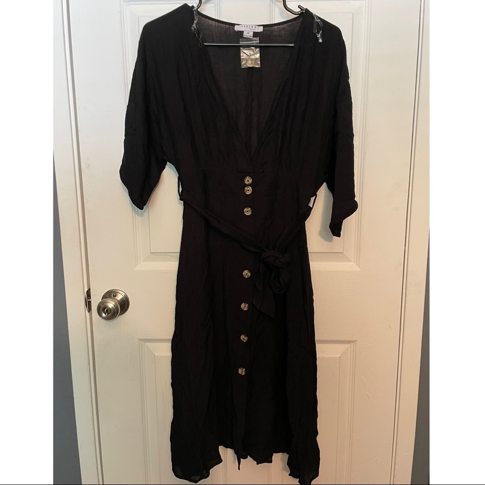 Black dress with buttons. Size small